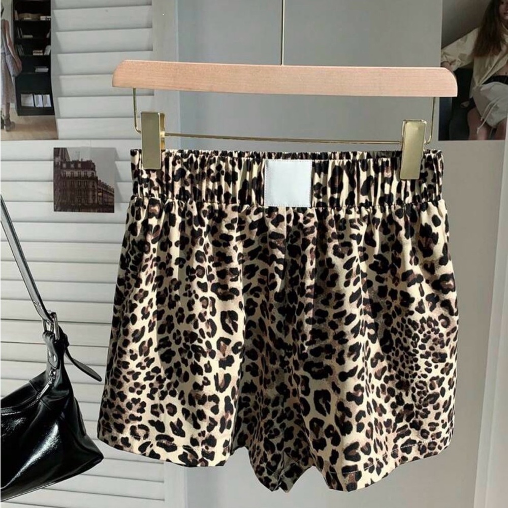 SHEIN Leopard Print Athletic Shorts